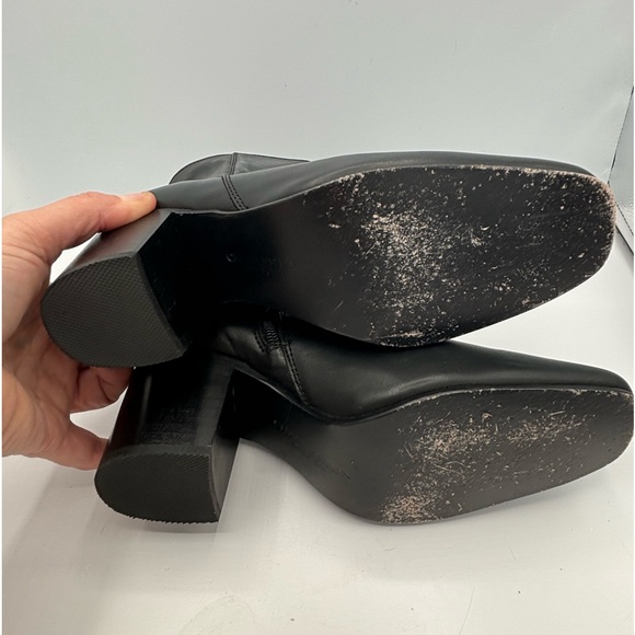 Charleston Shoe Co Black Handmade Leather Boots with 2 in heel, Size 7 Like New - Picture 6 of 8